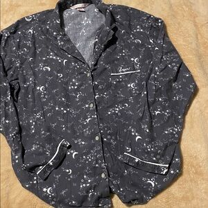Victoria’s Secret Embroidered “Dream” Moon & Stars Pajama Top